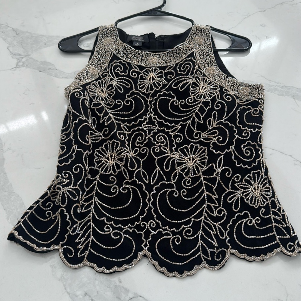 Dressbarn Collection Beaded Vintage Top